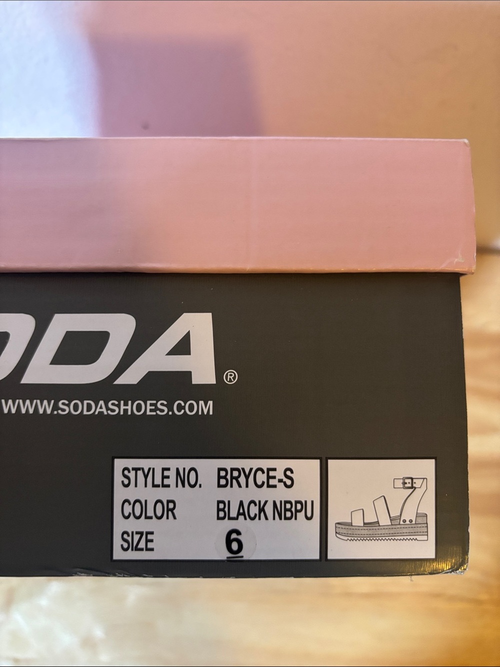 Soda Woman’s  Black Espadrille Platform Sandals, Size 6 - Picture 6 of 8